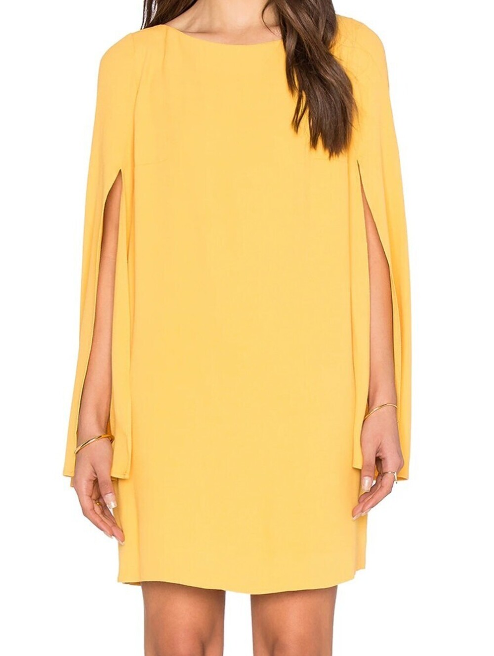 Free People Sun Yellow Some Like It Hot Bell Sleeve Tunic Mini Dress - Size - XS